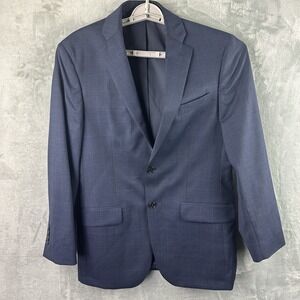 Jos A Bank Tailored Fit Blue Wool Blazer Sport Coat 38R